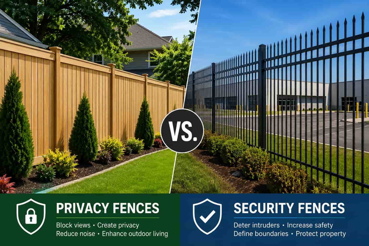 Privacy vs. Security Fences: Which Is Right for Your Property?